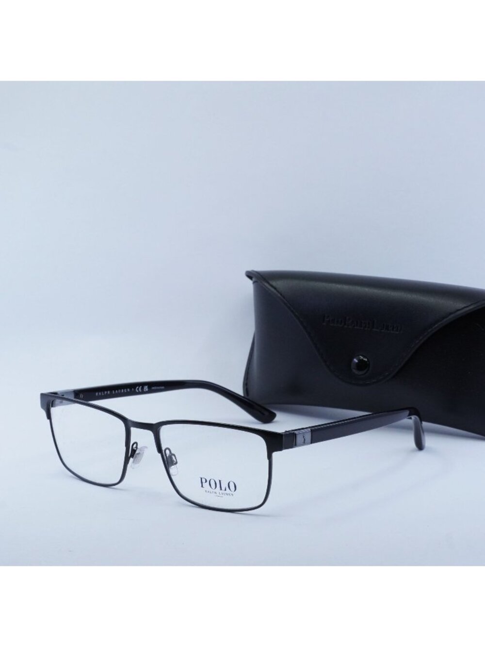 Polo Ralph Lauren PH1222 9304 Rectangle Eyeglasses - Semishiny Black/Shiny Black